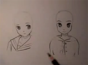 Уроки рисования персонажей манги и аниме! Часть 1